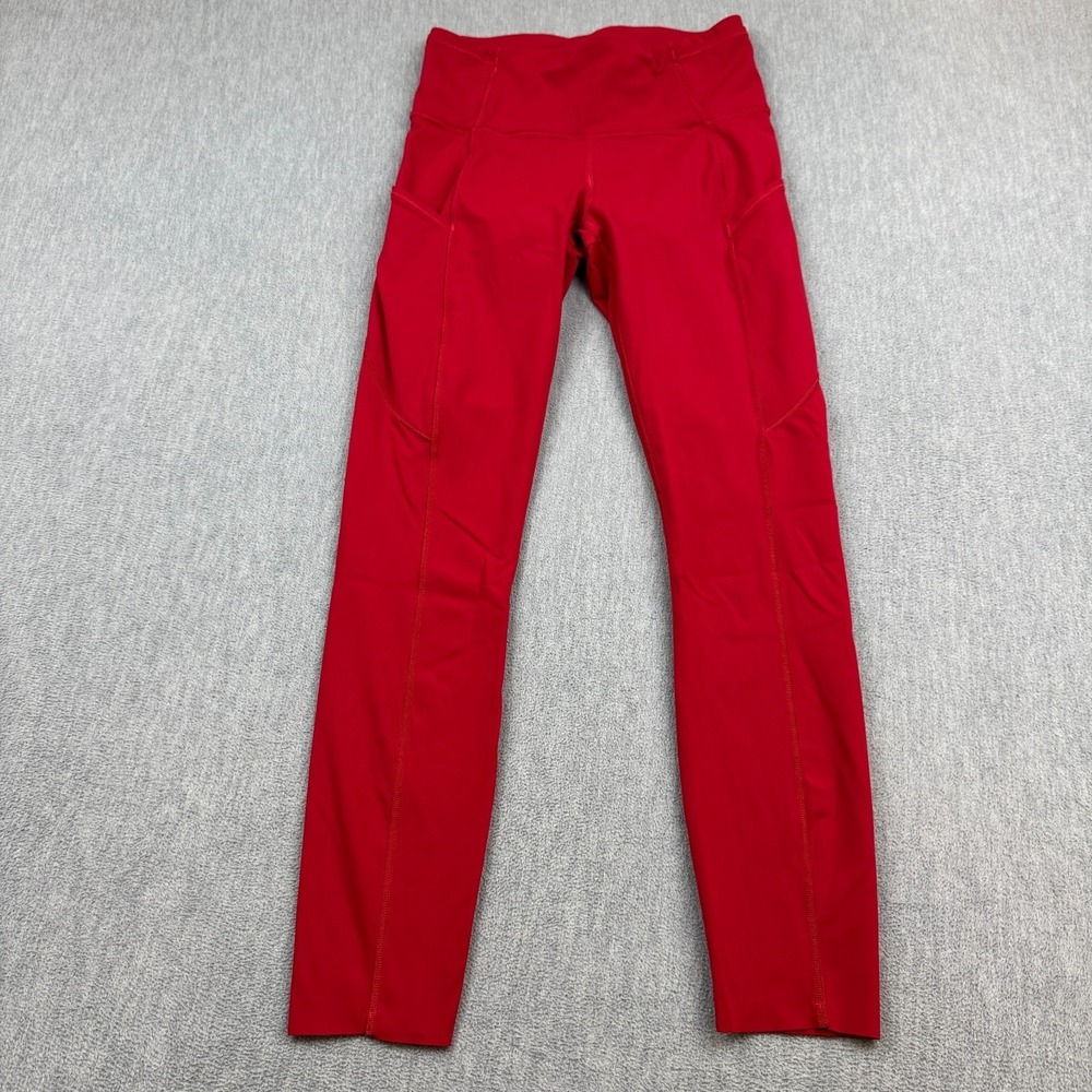 Lululemon Leggings Womens 4 Red Fast Free 7/8 Tight II Non-Reflective Nulux 25"